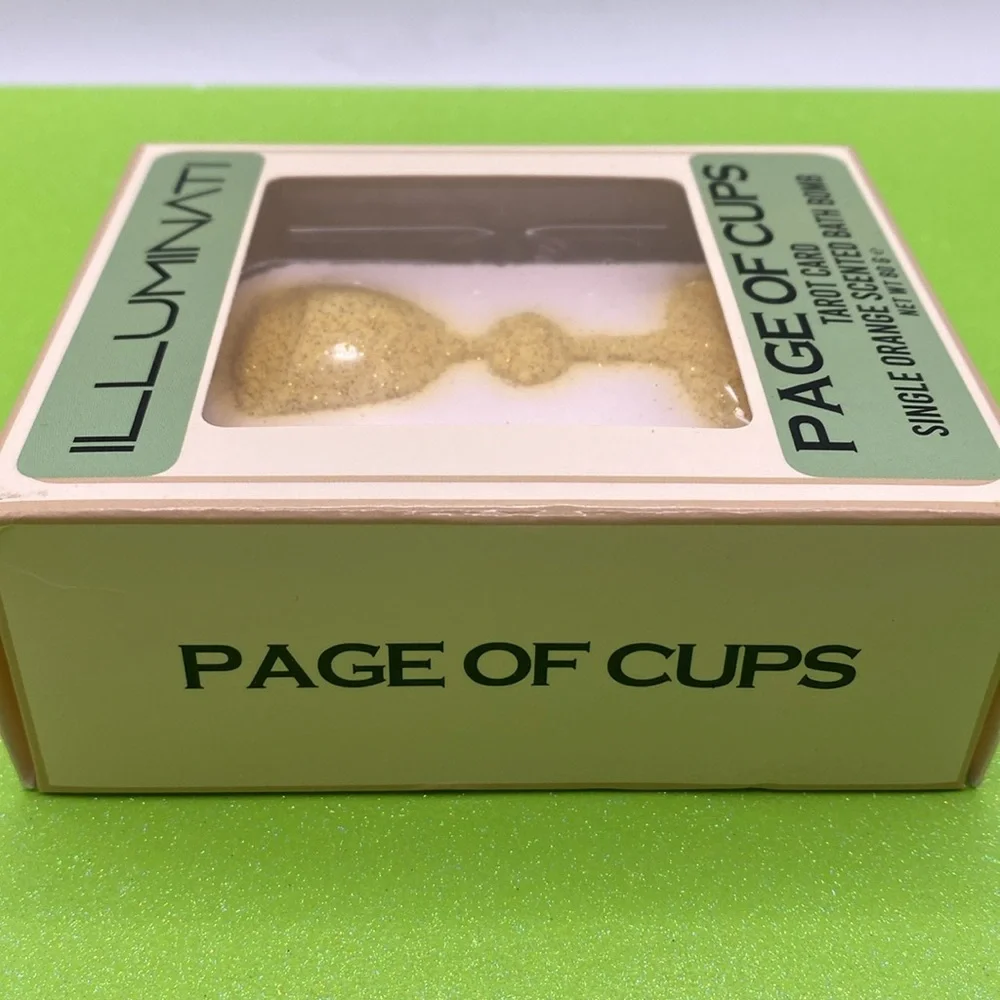 Illuminati Tarot Card Orange Scented Page of Cups Bath Bomb